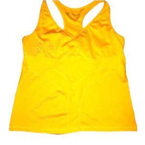 Inmotion by N.Y.& Co. Yellow Racerback Activewear Tank Top Size XL.